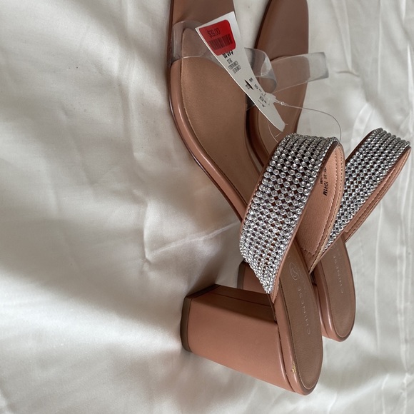 Brand new size 10 heels with clear and sparkle straps - Picture 5 of 5